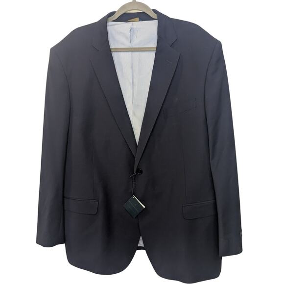Brooks Brothers Explorer Madison Fit Navy Wool Mens 2 Button Suit Jacket 48 Reg - Picture 1 of 14